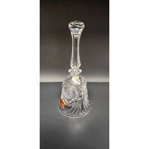 HOFBAUER BLEIKRISTALL GERMANY CLEAR CRYSTAL BYRDS COLLECTION 8" DINNER BELL